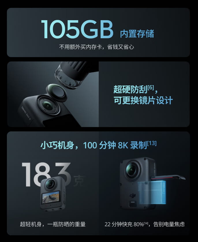 3299元起!大疆Osmo 360 II全景相机发布:1英寸影像+8K 60fps超清拍摄